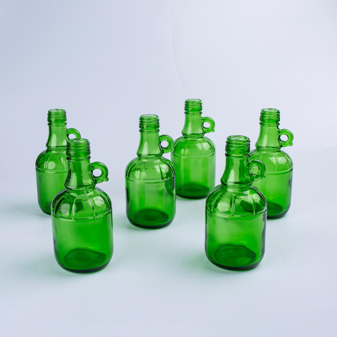 Traditional Bottles - Green - Set of 6