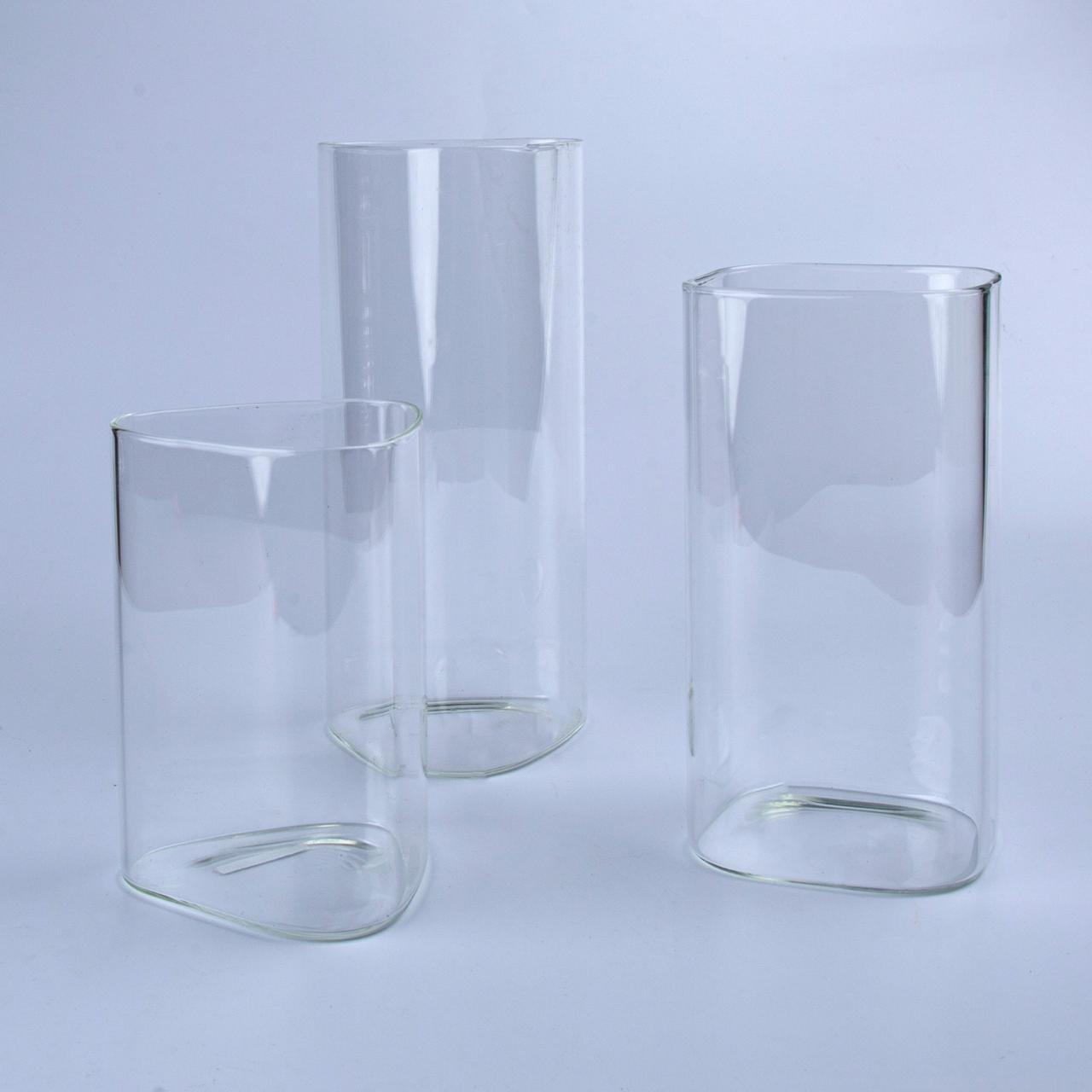 Clear Vases - Set of 3