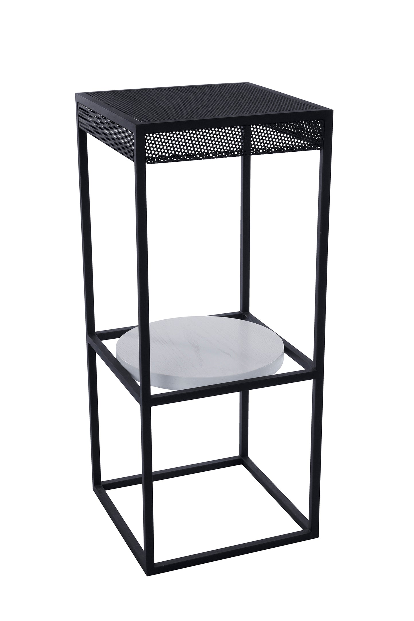 High Table- Square Metallic Frame- Perforated Metal Sheet Cover