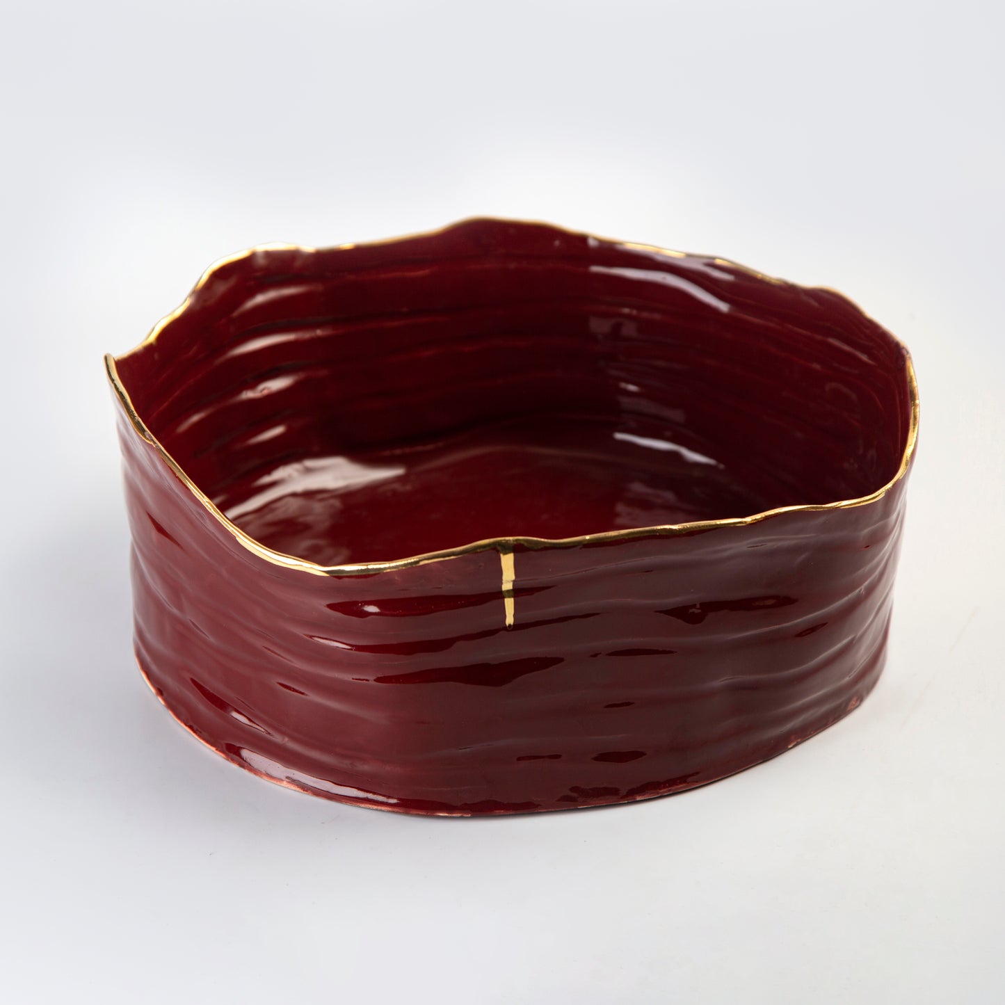 Round Platter - Burgundy - 30 x 10 cm