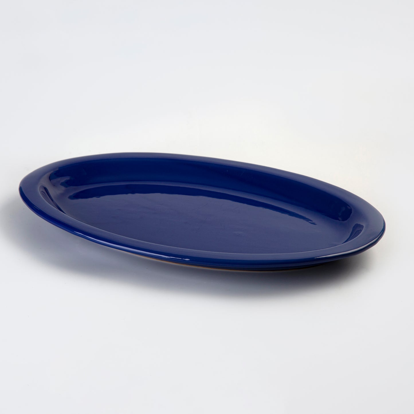 Ceramic Oval Platter - Dark Blue - 46 x 29 cm