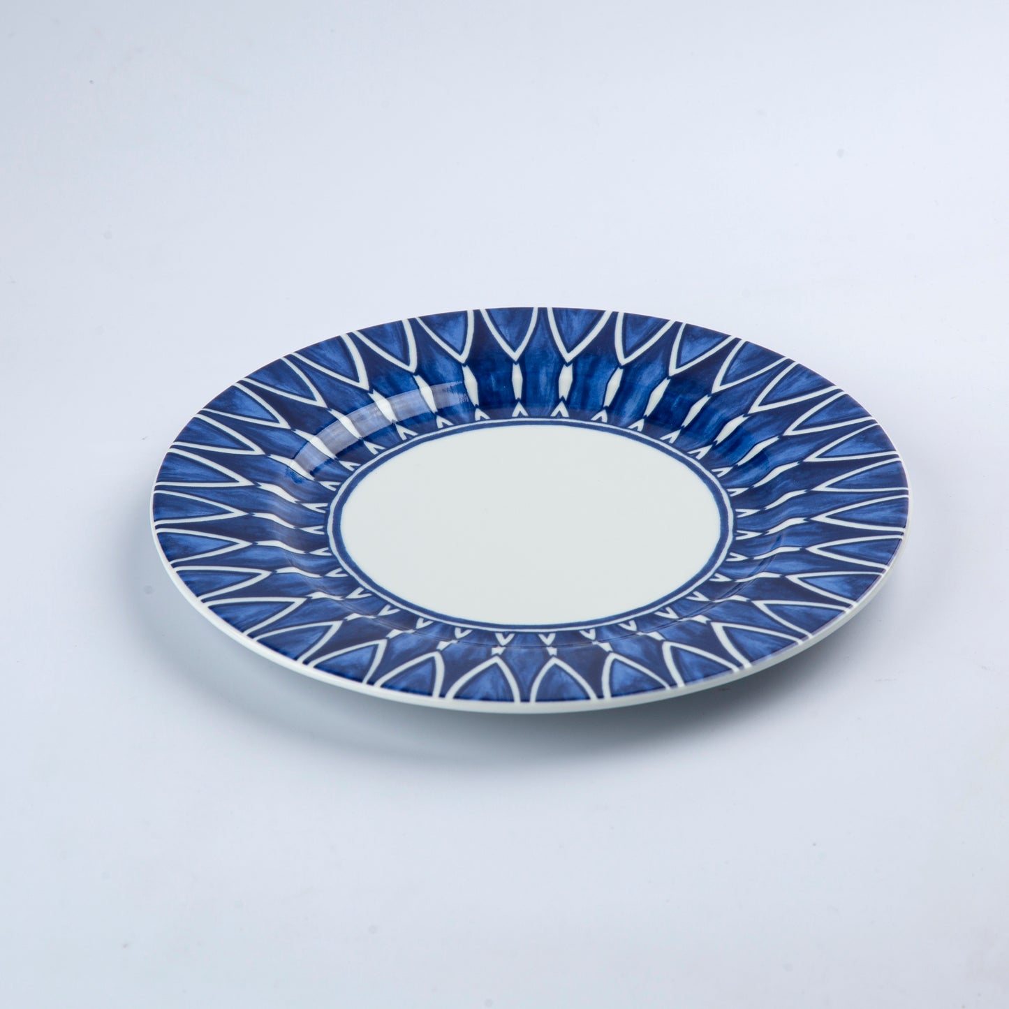 Dessert plate - White & Blue - D 23 cm