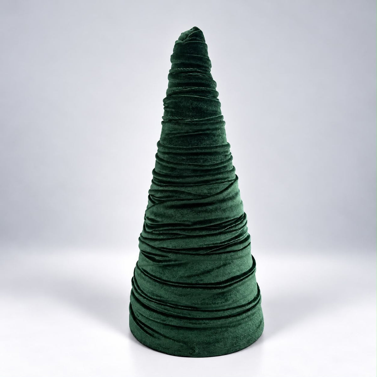 Velvet & Satin Handcrafted Christmas Trees - H 55 & 35 & 30cm