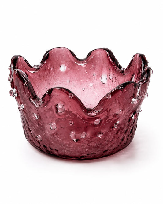 Glass BOWL - PINK D 12CM