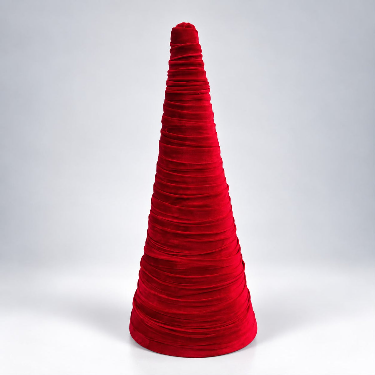 Velvet & Satin Handcrafted Christmas Trees - H 50 & 40cm