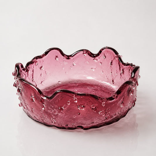Glass BOWL - PINK - D 20CM