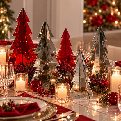 Plexi Handcrafted  Christmas trees- H 38 & 48cm