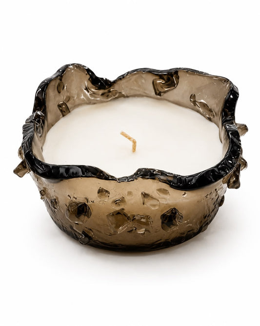 Bronze Glass Candle Bowl - D 9CM