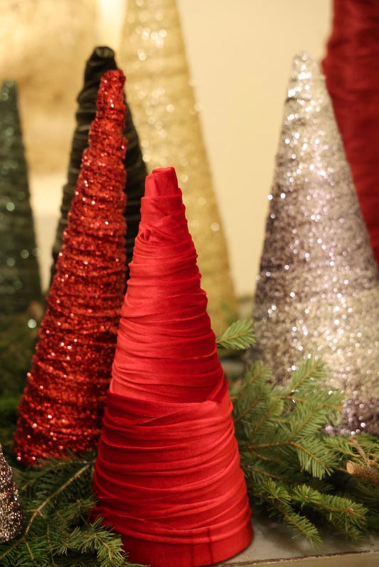 Hand Crafted Christmas Trees- Set of 3