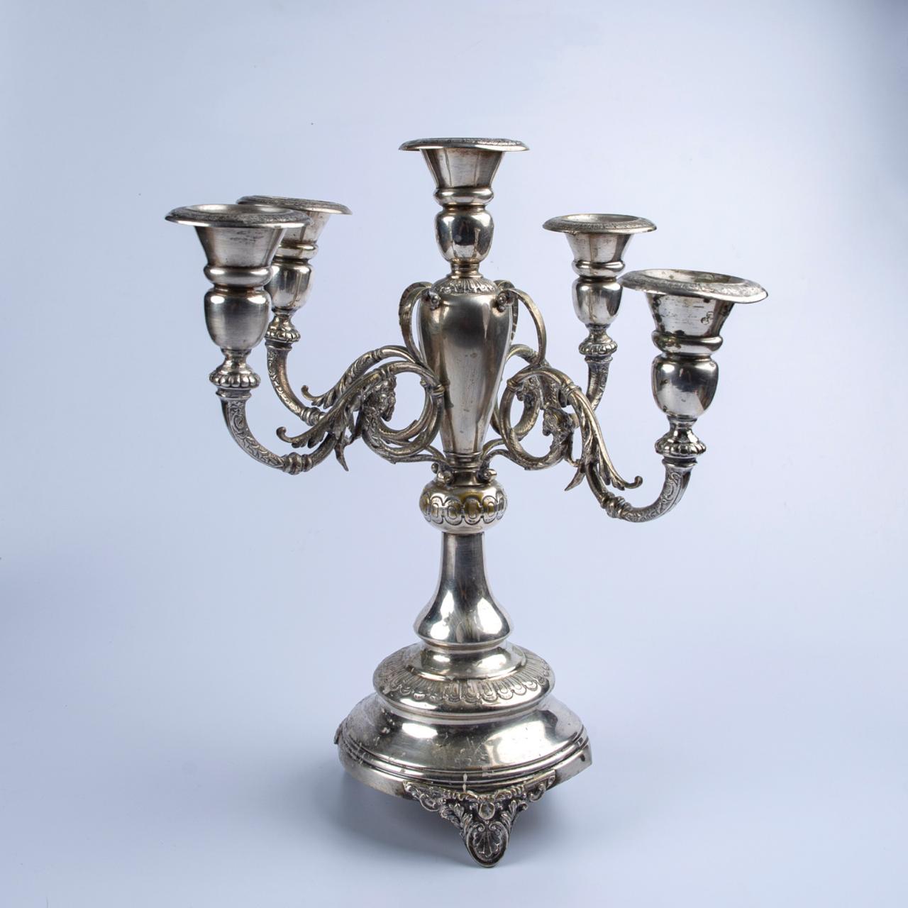 Chandeliers - Silver - Set of 2 with Candles