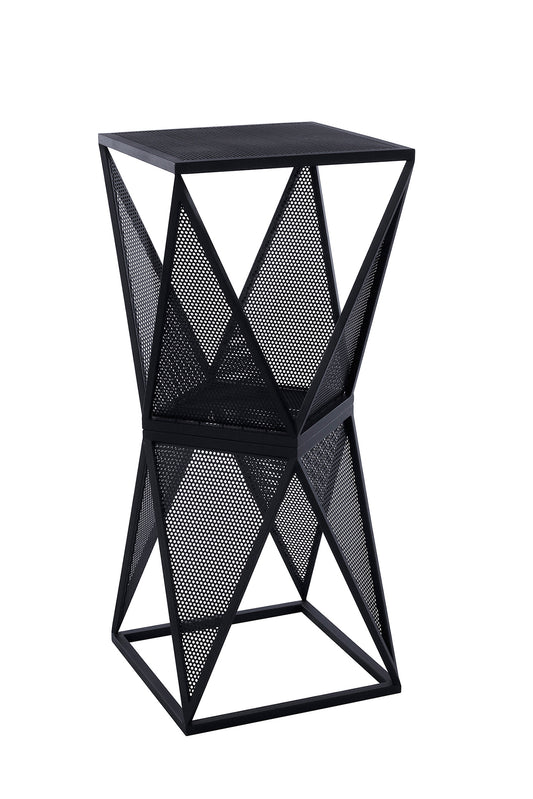 High Table- Square Metallic Black Frame- Perforated Metal Sheet Cover and Top