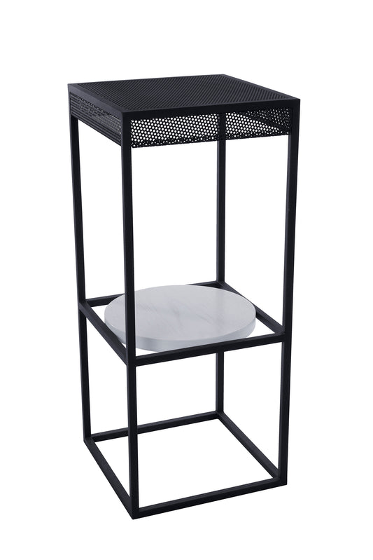 High Table- Square Metallic Frame- Perforated Metal Sheet Cover