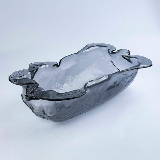 Glass Platter Rectangular- Grey-50x25cm