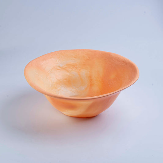 Resine Deep Bowl Peach Dxh 38x15cm