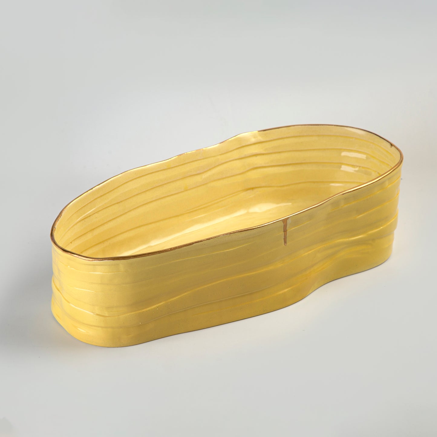 Oval Platter- Yellow- 40x18x10cm.