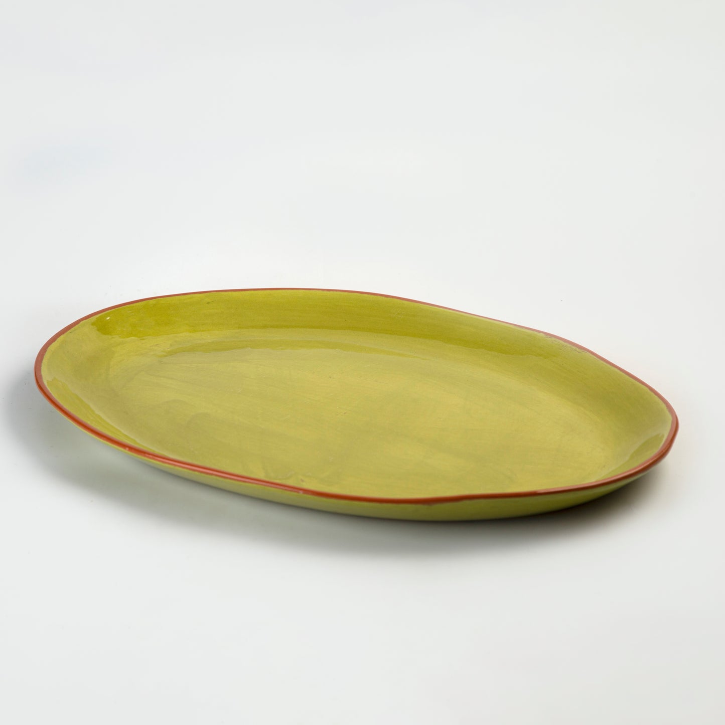 Pottery Oval Platter - Pistachio Green - 50 x 35 cm