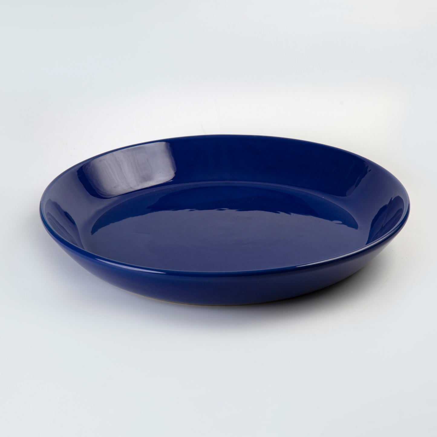 Ceramic Round Platter - Dark Blue - 44 x 9 cm