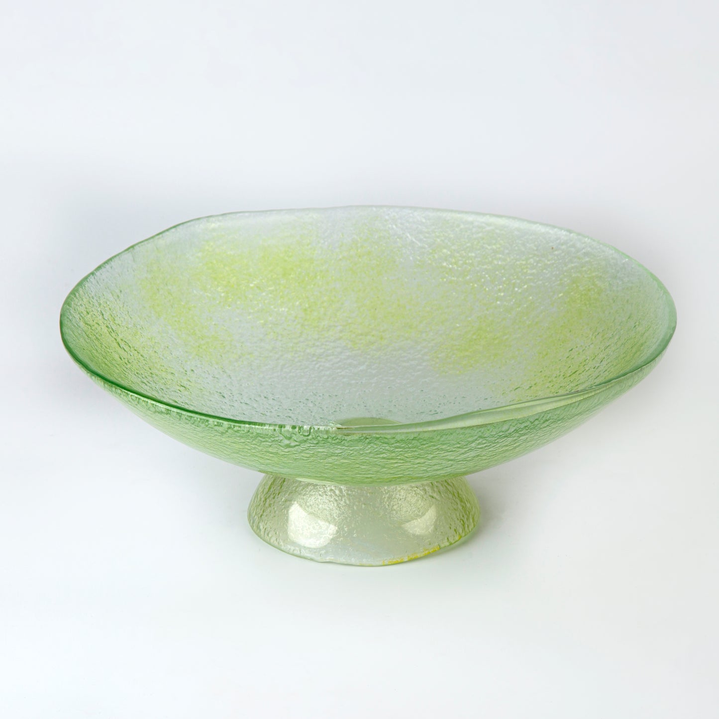 Yellow Round Bowl on Pedestal - D 35 cm