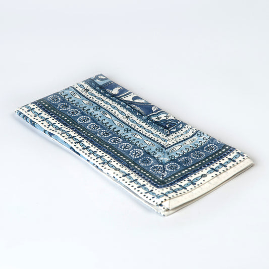 Napkin - Printed Blue & White - 51 x 51 cm
