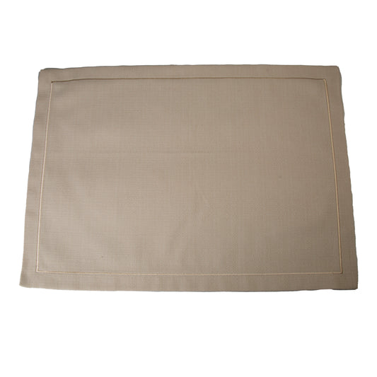 Placemat Rectangular Linen - Beige - 50 x 35 cm