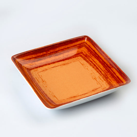 Appetizer Square Plate - Coral - 16 x 16 cm
