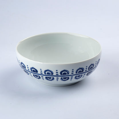 Bowl - White & Blue - D 16 cm