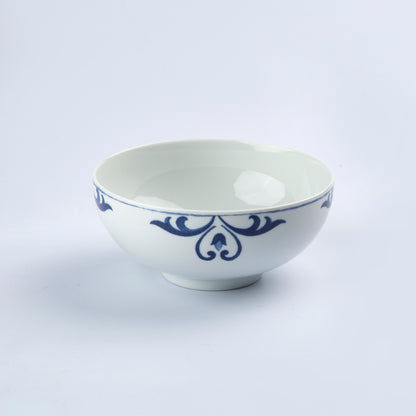 Bowl - White & Blue - D 14 cm