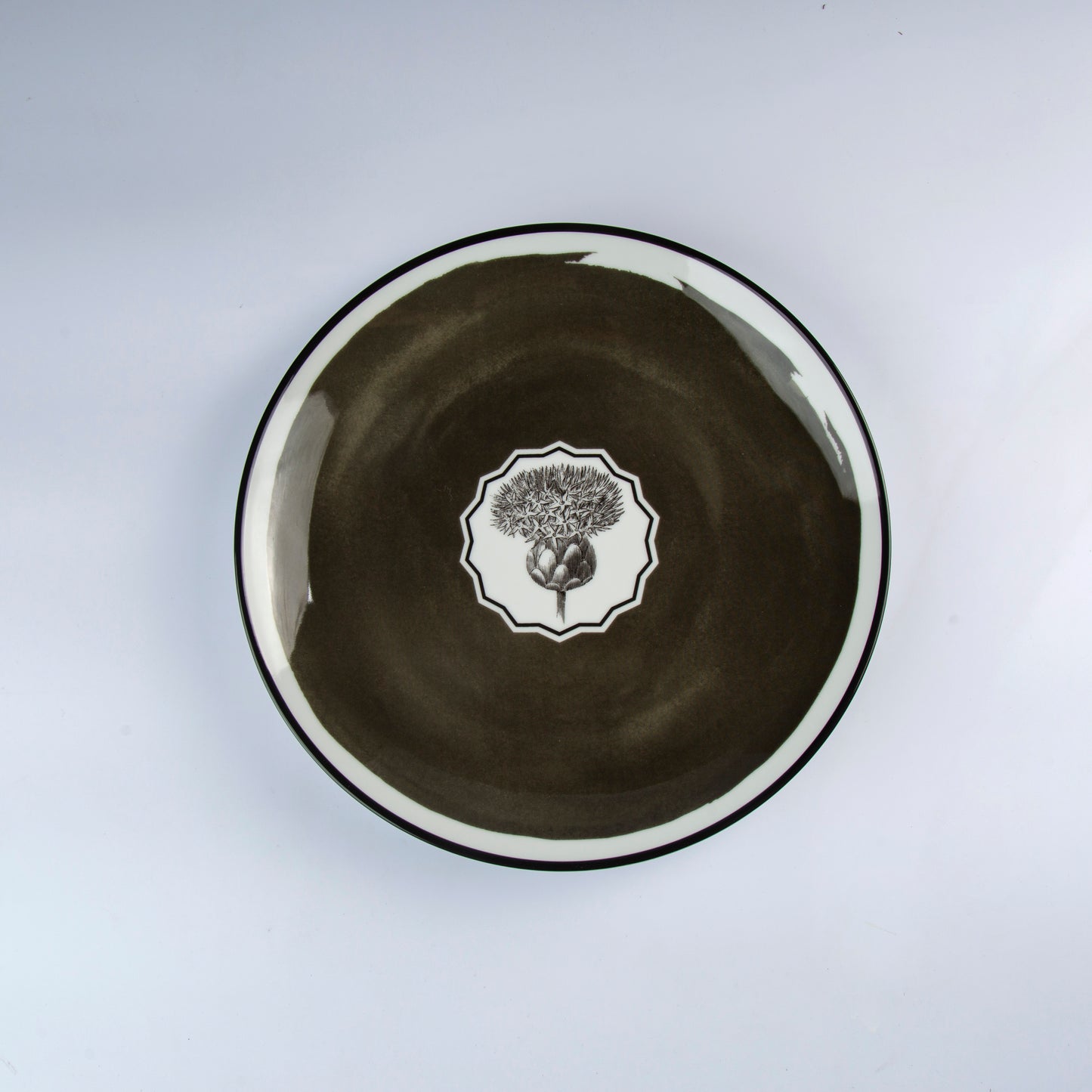 Christian Lacroix Maison - Herbariae - Dessert Plate - Black - D 22 cm