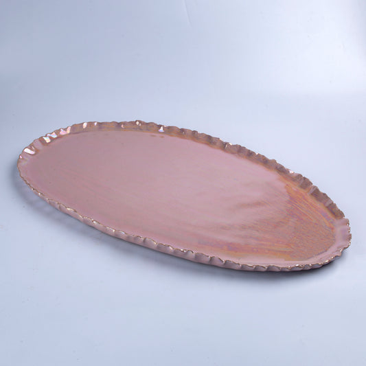 Ovale Serving Platter - Pink D 50cm