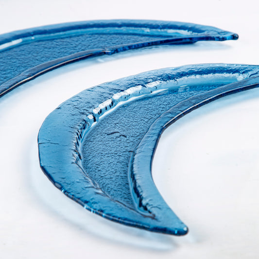 Moon Glass light Blue D. 35 cm