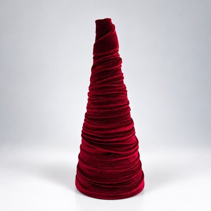 Velvet & Satin Handcrafted Christmas Trees -H 40 & 55cm