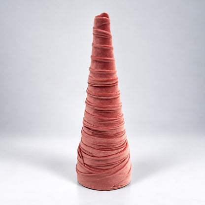 Velvet & Satin Handcrafted Christmas Trees -H 55 & 45 & 25 cm
