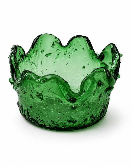 Glass BOWL - GREEN - D 12CM