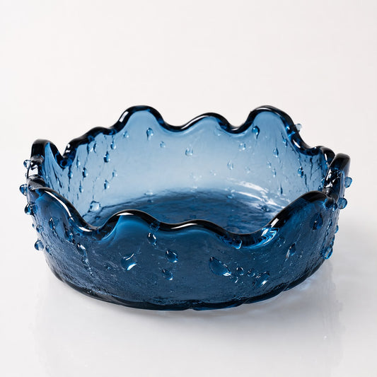 Glass BOWL - DARK BLUE- D 20CM