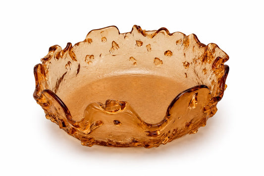 Glass BOWL -AMBER- D 32CM