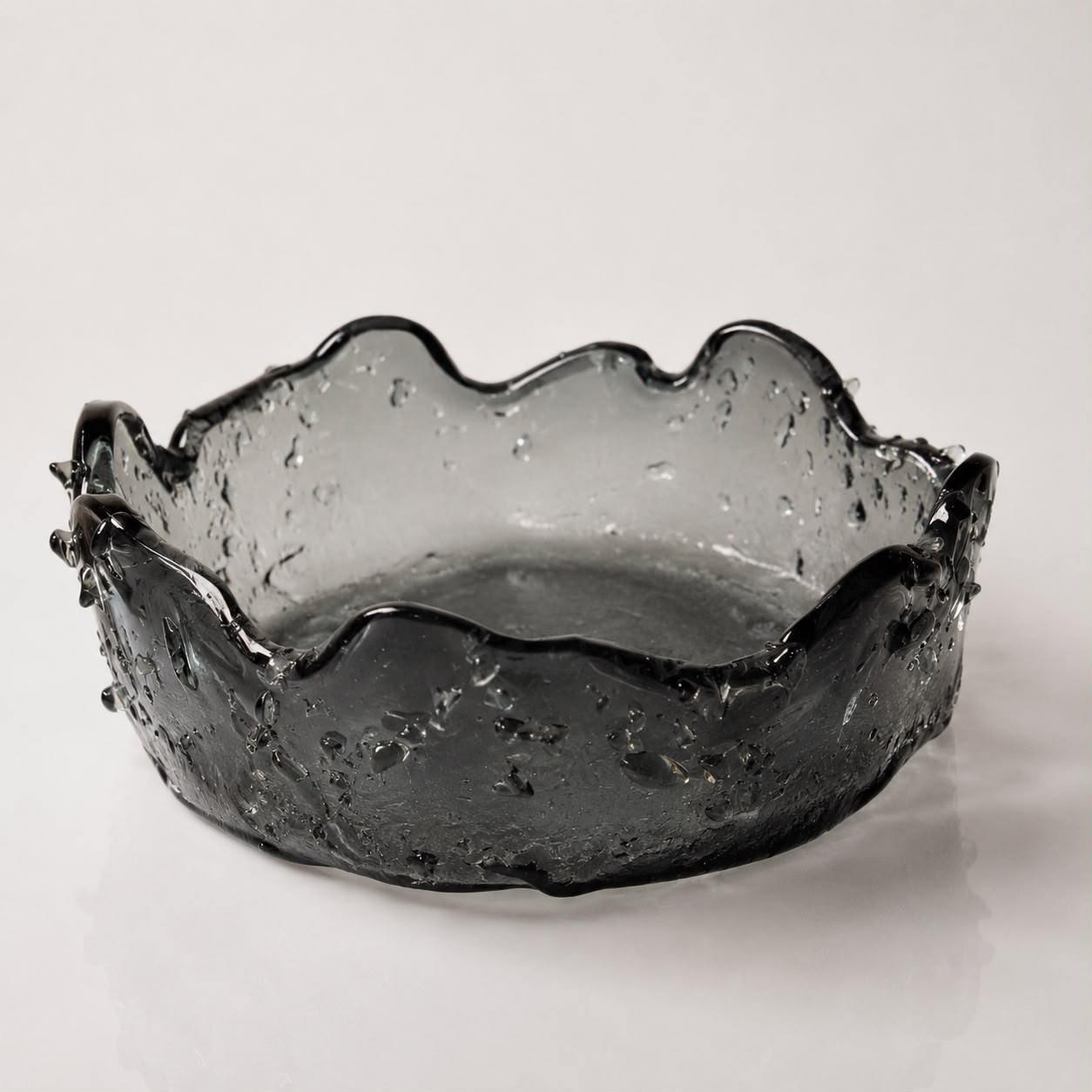 Glass BOWL - DARK GREY - D 20CM