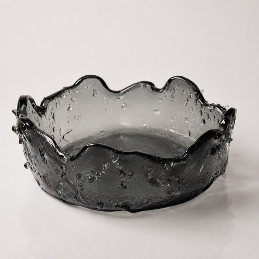 Glass BOWL - DARK GREY - D 20CM